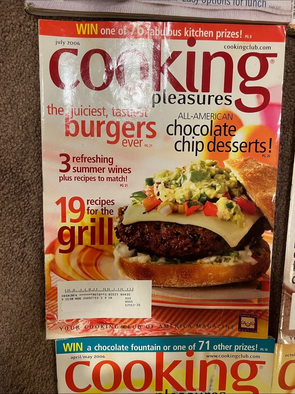 Cooking Pleasures Magazine Bundle - Assorted Red & White Covers